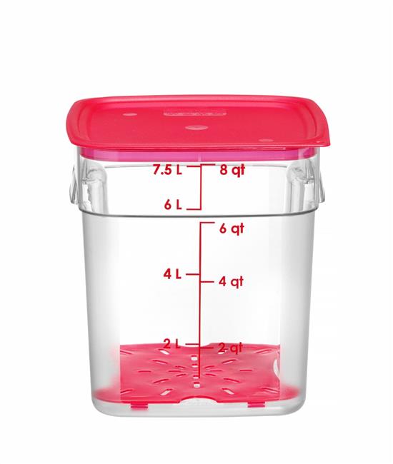 Pojemnik na żywność CamSquares Fresh Pro, Cambro, 7,6L, transparentny, 229x229x(H)243mm Wariant podstawowy