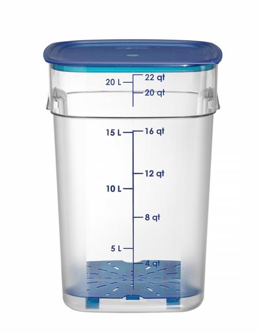 Pojemnik na żywność CamSquares Fresh Pro, Cambro, 22,8L, transparentny, 289x289x(H)401mm Wariant podstawowy