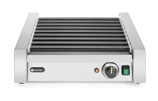Podgrzewacz rolkowy do parówek jednostrefowy, HENDI, 9 rolek, 230V/940W, 520x425x(H)175mm Wariant podstawowy