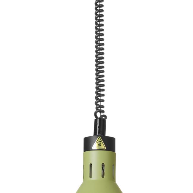 Lampa do podgrzewania potraw wisząca, stożkowa, HENDI, zielony, 230V/250W, ?275x(H)250mm Wariant podstawowy