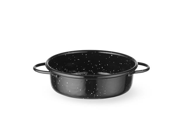 Patelnia emaliowana, HENDI, czarny, ?120x(H)40mm, Okrągły Wariant podstawowy