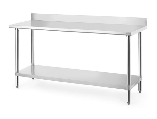 Stół przyścienny z półką - skręcany, HENDI, Budget Line, 1800x600x(H)950mm Wariant podstawowy