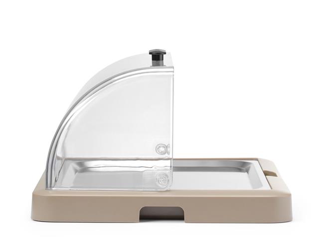 Pojedyncza witrynka chłodząca roll-top Duo UNIQ , HENDI, designed by Robert Bronwasser, beżowy, 460x355x(H)220mm, Prostokątny Wariant podstawowy