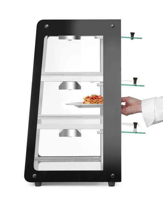 Witryna grzewcza nastawna, HENDI, czarny, 220-240V/500W, 472x447x(H)775mm Wariant podstawowy