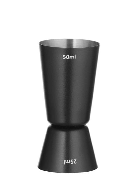 Miarka barmańska, Bar up, 25ml / 50ml, czarny, śr.45x(H)86mm Wariant podstawowy