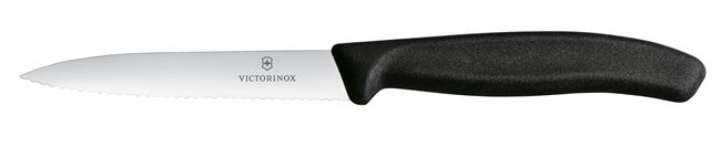 Victorinox Swiss Classic Nóż do jarzyn, ząbkowany, 100mm, czarny Wariant podstawowy
