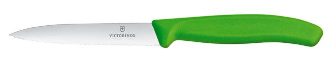 Victorinox Swiss Classic Nóż do jarzyn, ząbkowany, 100mm, zielony Wariant podstawowy