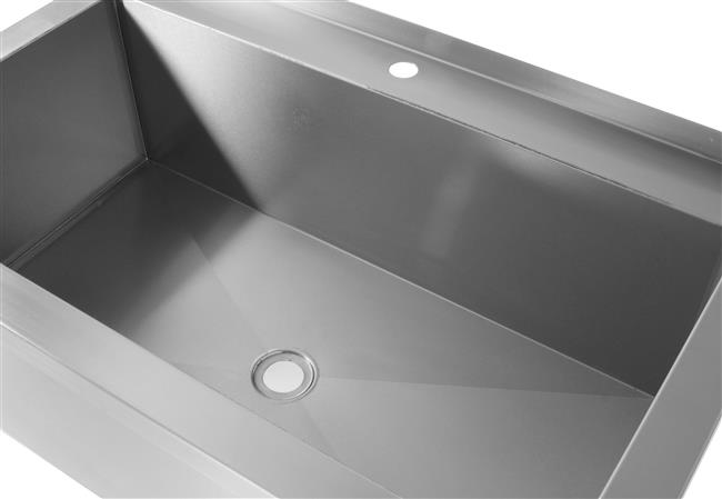 Stół z basenem – spawany, jednokomorowy, głębokość 700 mm, wysokość komory 300 mm, HENDI, Profi Line, 1000x700x(H)850mm Wariant podstawowy