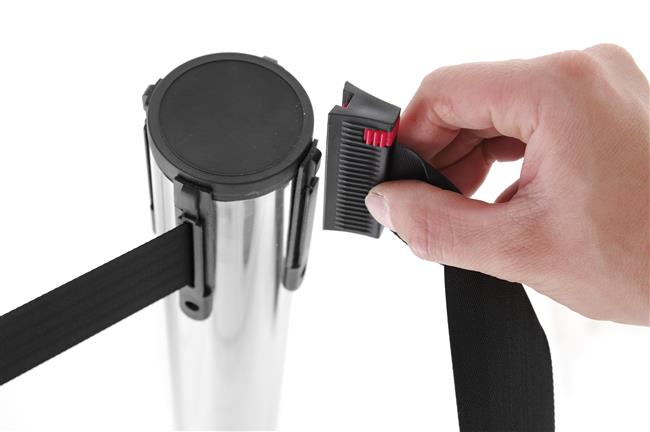 Słupek odgradzający z taśmą Wariant podstawowy