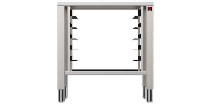 Podstawa pod piec, prowadnice na tace 5x600x400 mm, o wym. 850x787x770 mm Wariant podstawowy