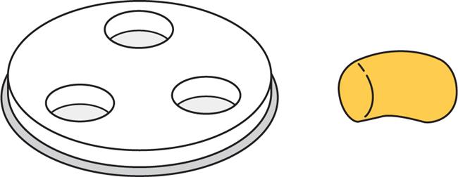 Końcówka do urządzenia do makaronu MPF2,5/4 – GNOCCHI Wariant podstawowy