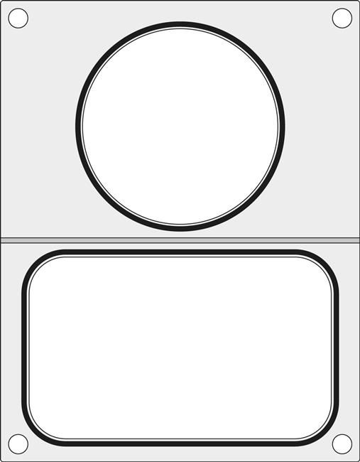 Matryca do zgrzewarki MANUPACK 190  na tackę bez podziału 178x113 + pojemnik fi 115 Wariant podstawowy