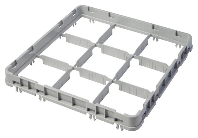 Nadstawka do koszy CAMBRO HALF DROP 500×500 mm szara, model E2 36 przegródek
