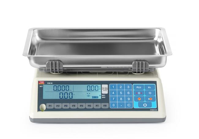 Waga kalkulacyjna LCD z legalizacją, seria EGE, głęboka szalka, 30 kg Wariant podstawowy