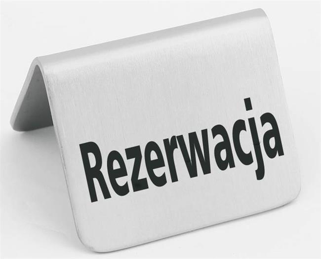 Tabliczka informacyjna "Rezerwacja"  Wariant podstawowy